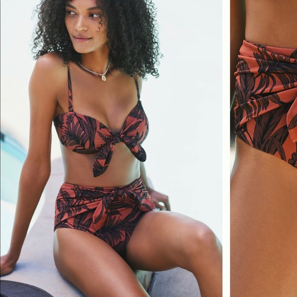 COPY - JETS Desert Palm Knot Tie Bikini.Bottoms (6) Retail $111 Anthr… - Picture 4 of 7